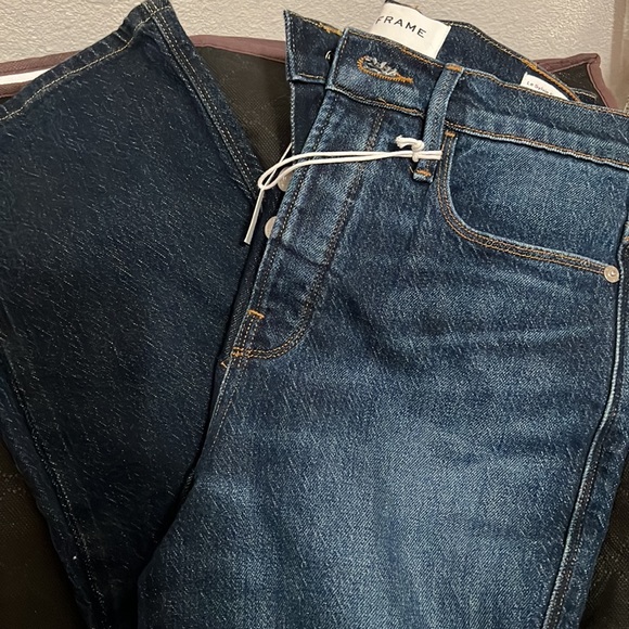 NWT Frame LeSylvie High Rise Straight Fit Button Fly Jeans Size 26 - Picture 10 of 14